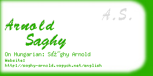 arnold saghy business card